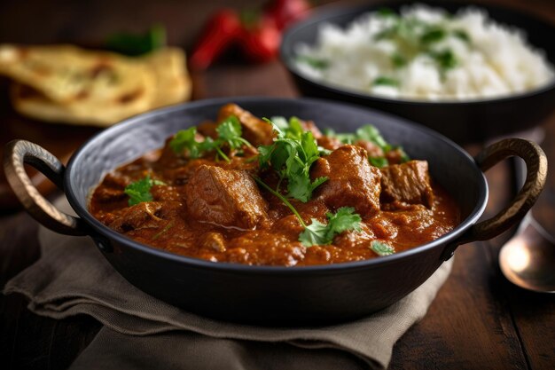 Authentic lamb curry with a blend of exotic spices and herbs slowcooked to perfection