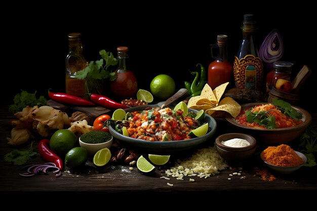 Authentic mexican flavors mexican food photo