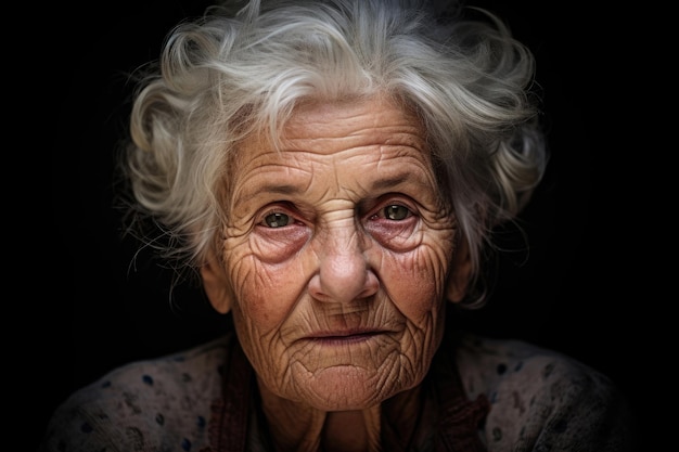 An authentic portrait of a naturally beautiful elderly woman