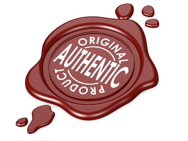 Authentic product red wax seal