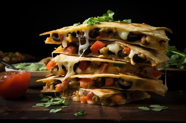 Authentic Quesadilla Stack Food