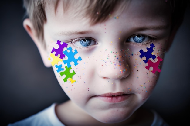 Foto autismo bambino autistico disturbi dell'apprendimento bisogni speciali neurodiversità sviluppo infantile