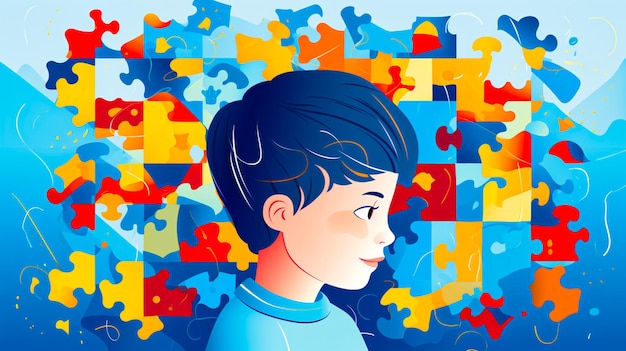 autism Health care Medical flat background