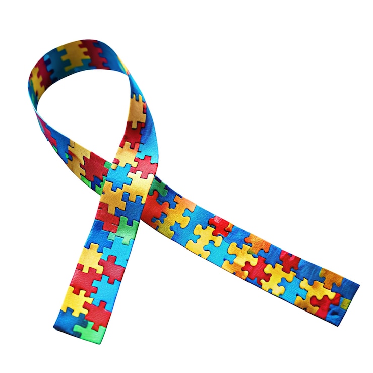 Photo autism ribbon symbol day png