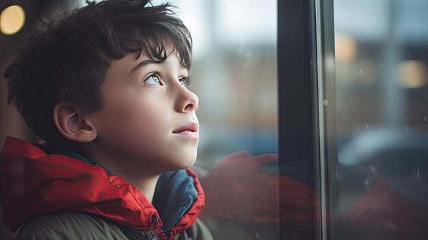 写真 自閉症の少年