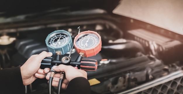 Auto airco check service lekdetectie koelmiddel vullen