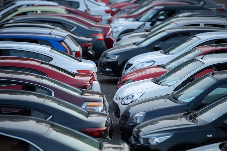 Auto bioscoop parkeerplaats vol met auto's MÃƒÂ © xico stadsverkeer