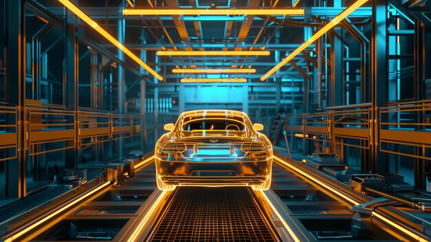 auto fabriek auto productie moderne grafieken