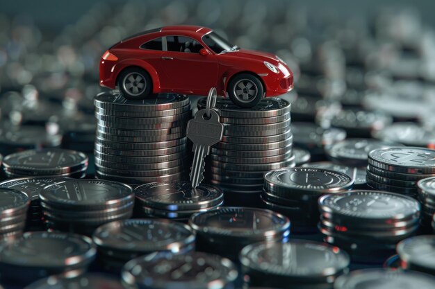 Auto lening sparen handel in financiële concepten