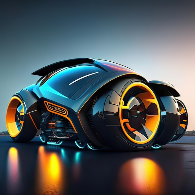 Auto met super futuristisch ontwerpconcept Generatieve AI