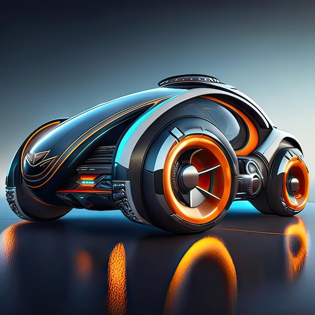 Auto met superfuturistisch ontwerpconcept Generatieve AI