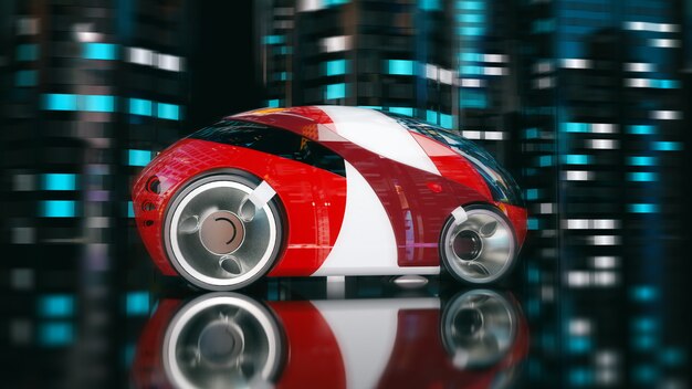 Auto-ontwerp - 3D illustratie