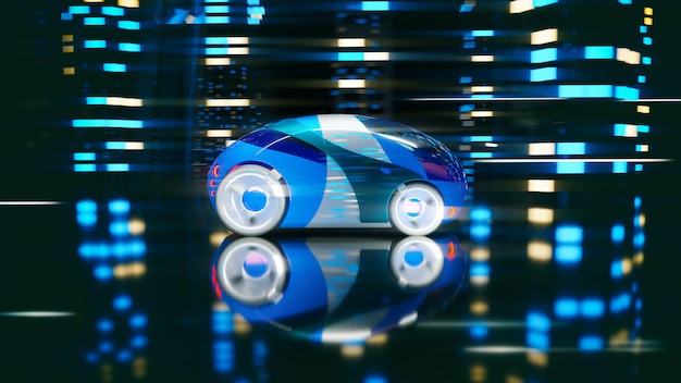 Auto-ontwerp - 3D illustratie