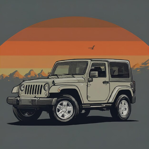 Foto auto op de weg vector illustratie ontwerp