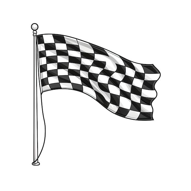 Photo auto racing flag ai generated