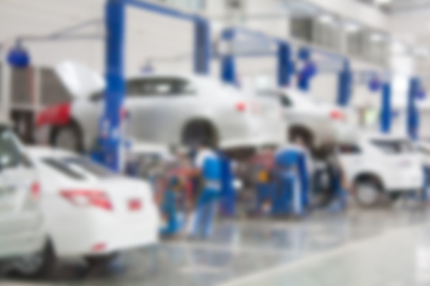 Auto reparatie servicecentrum onscherpe achtergrond