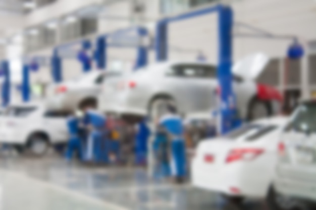 Auto reparatie servicecentrum onscherpe achtergrond