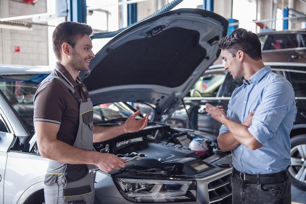 At the auto service