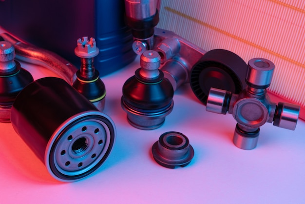 Auto spare parts. Part store.