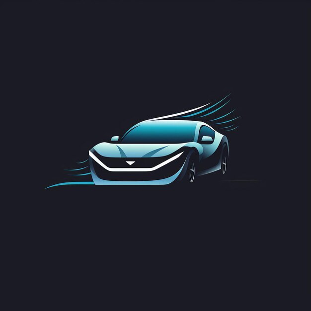 Foto auto vector 2d logo minimaal icoon