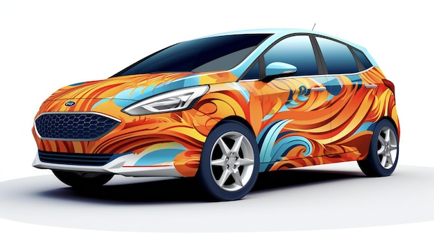 auto wrap kunst illustratie