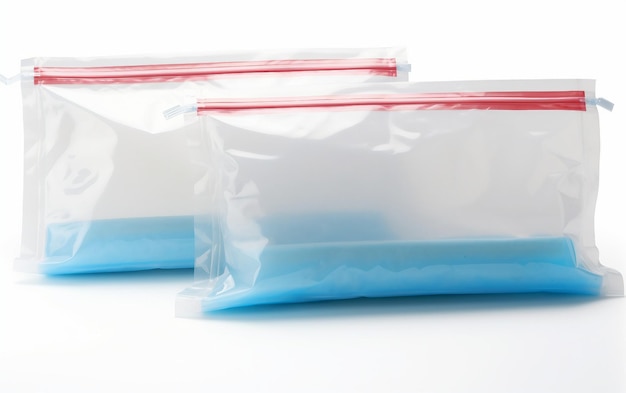 Photo autoclave bags on white background