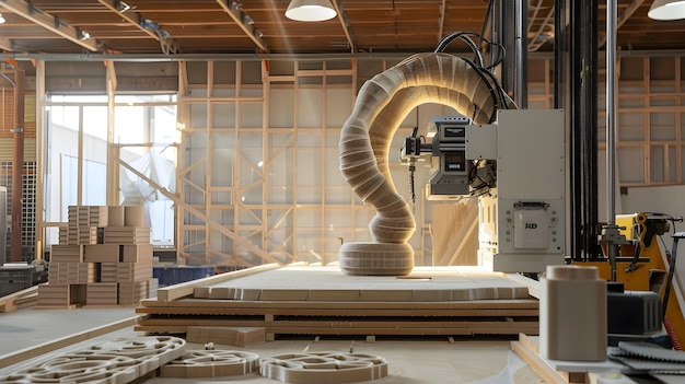 Photo automated 3d printing system revolutionizing sustainable construction on site