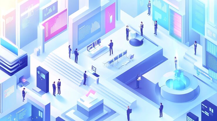 Photo 자동화 된 문서 워크플로우 시스템은 문서 라우팅 및 승인과 같은 자동화 된 프로세스를 보여주는 이미지와 함께 자동화된 문서 워크로우 시스템의 효율성을 나타니다.