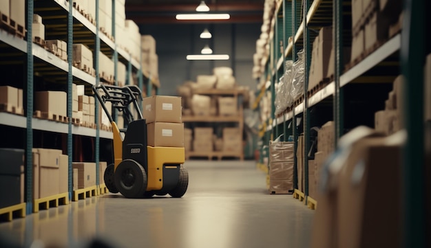 Automated guided vehicle in warehouse logistic and tra Generative Ai