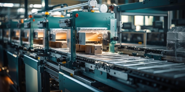 Automated packaging line efficiency in production