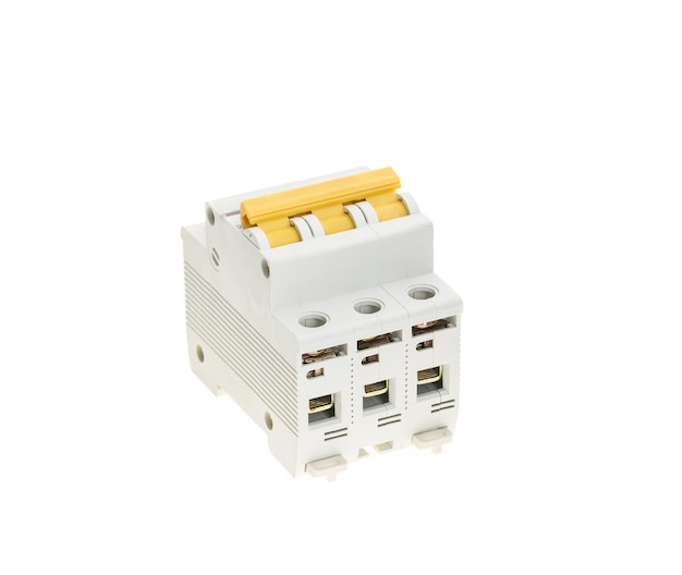 Automatic circuit breaker Isolated on a white background