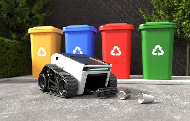 Automatic garbage collection robot cleaning technology