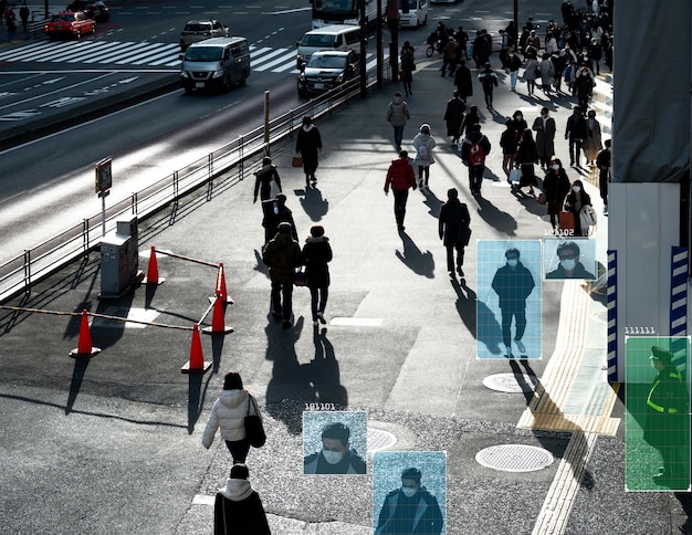 Photo automatic recognition software analyzing city elements