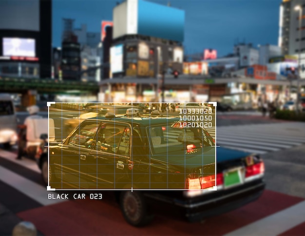 Photo automatic recognition software analyzing city elements