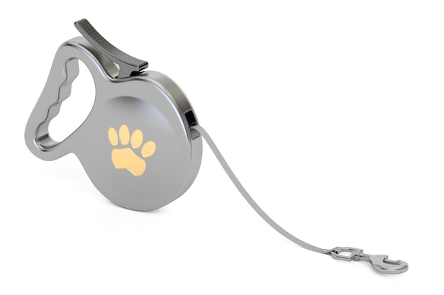 Photo automatic retractable traction rope walking lead leash 3d rendering