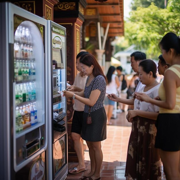 Premium AI Image | automatic vending machine for thai people and