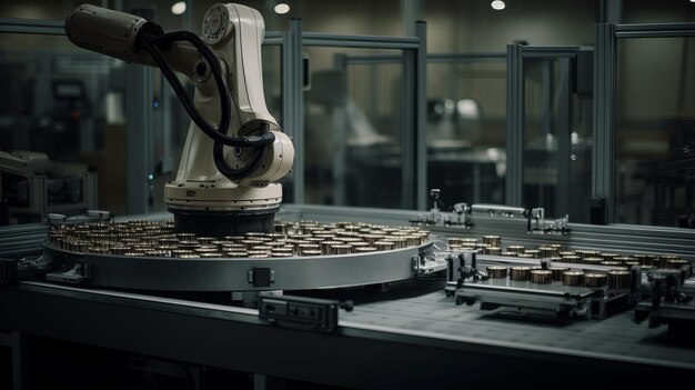 Automating the production line with precision robots AI generated