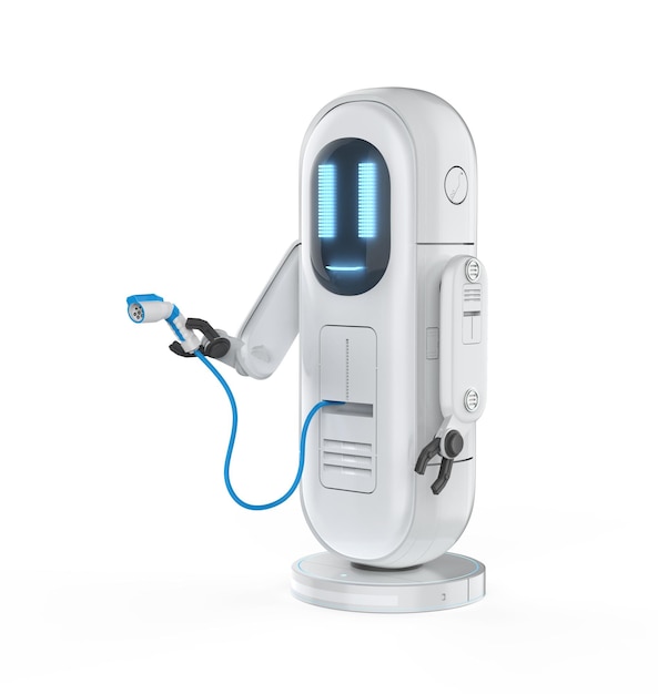 Automatisch elektrisch oplaadstation met robothandbediende EV-oplader