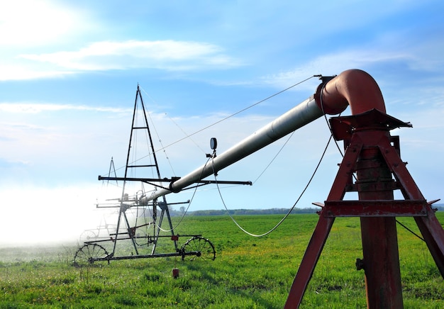 Automatische irrigatie van landbouwgebied