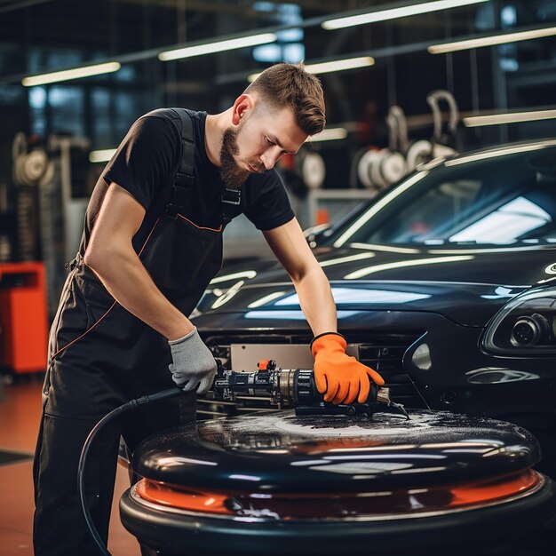 Automobiel Refinement Mechanic Polishing Car