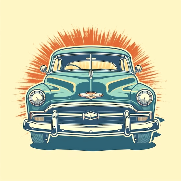 Photo automobile against a solid color background