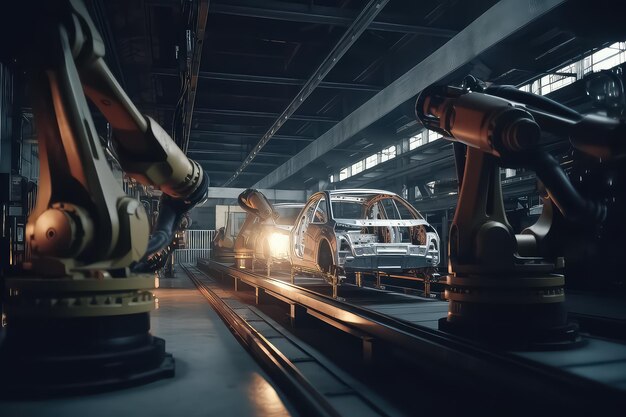 Automobile assembly line production AI