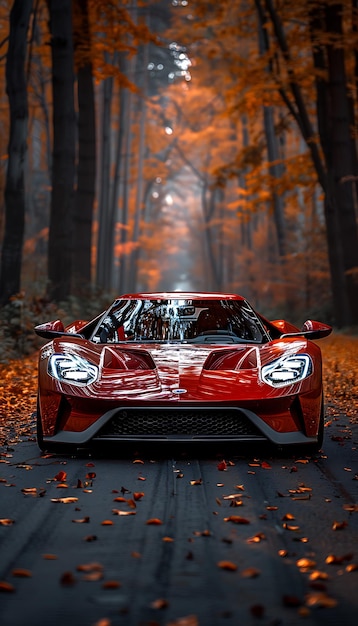 automobile model in the forest