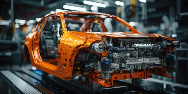 Photo automotive assembly line precision and automation