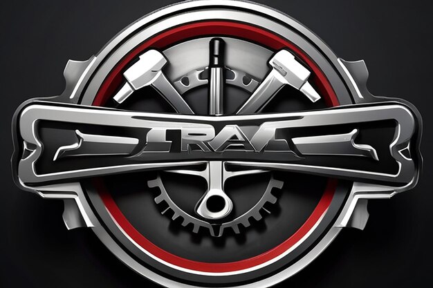 Foto logo dell'officina di riparazione automobilistica