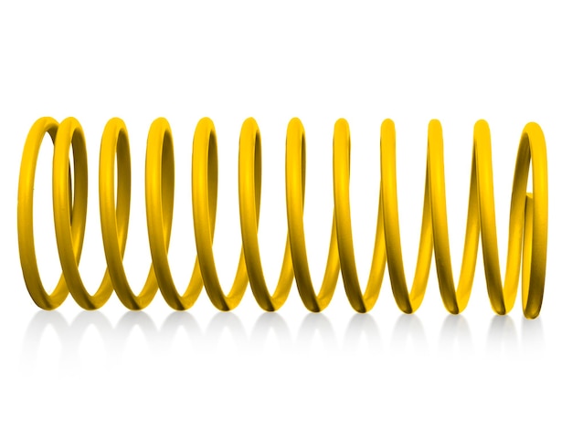 automotive suspension springs on a white background