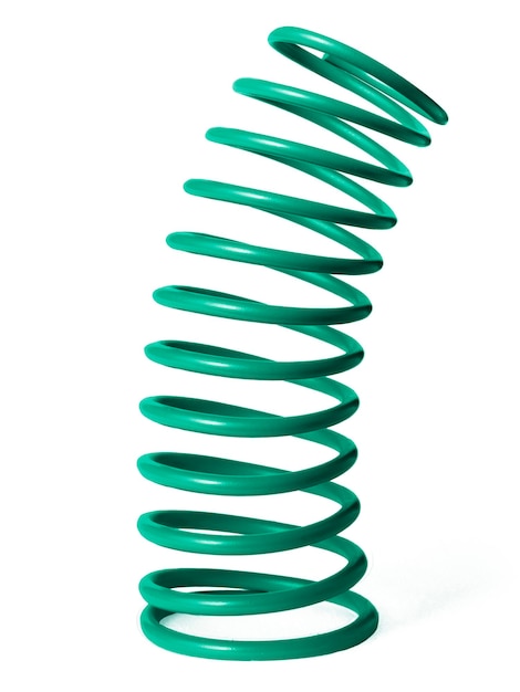 Photo automotive suspension springs on a white background