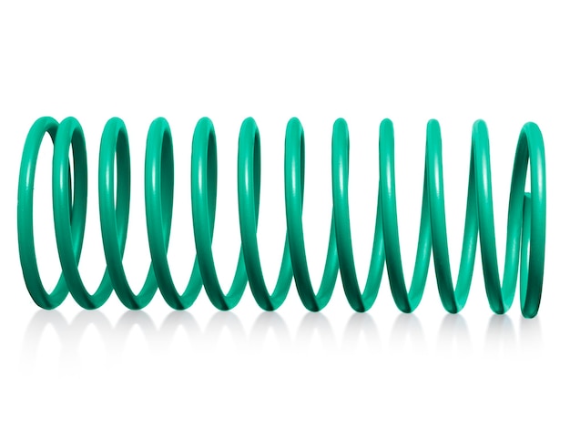 Пружины автомобильной подвески на белом фоне