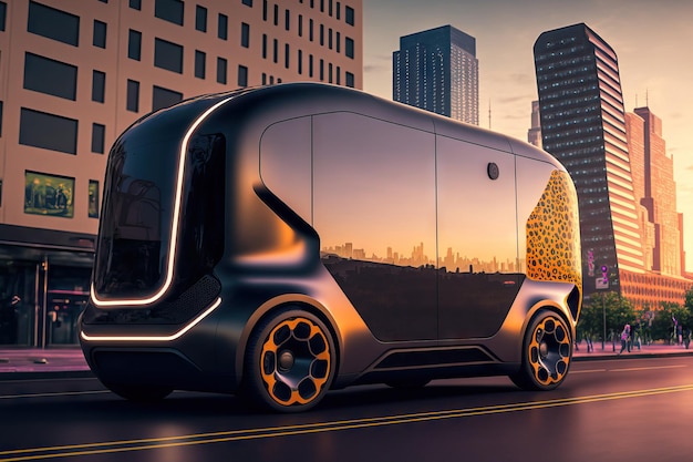 Autonomous delivery vehicle on city streets