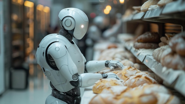 自律型ロボットヘルパーがパン屋のパン生産ラインに加わる